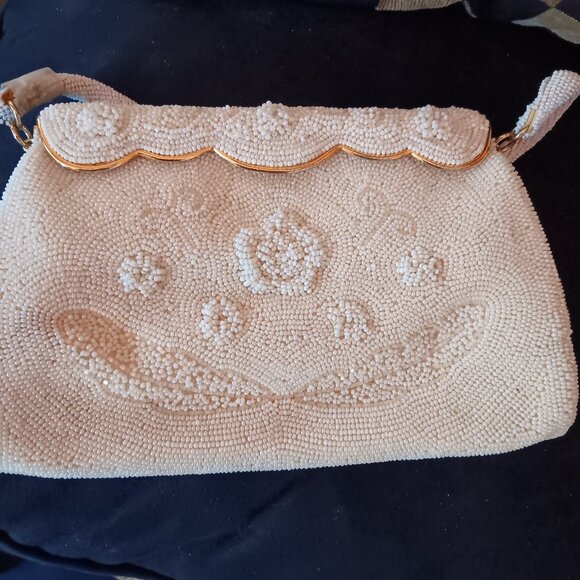 Vintage Rimco of California white micro beaded purse - Picture 1 of 7